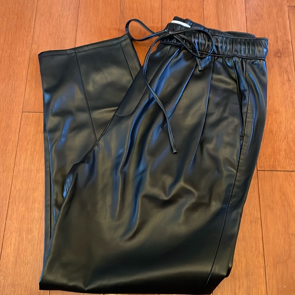 Zara leather-like pull on pant - Picture 1 of 5